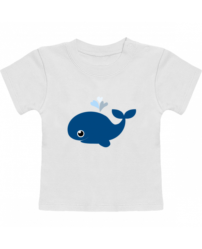 Camiseta Bebé Manga Corta Baleine coeur manches courtes du designer WBang