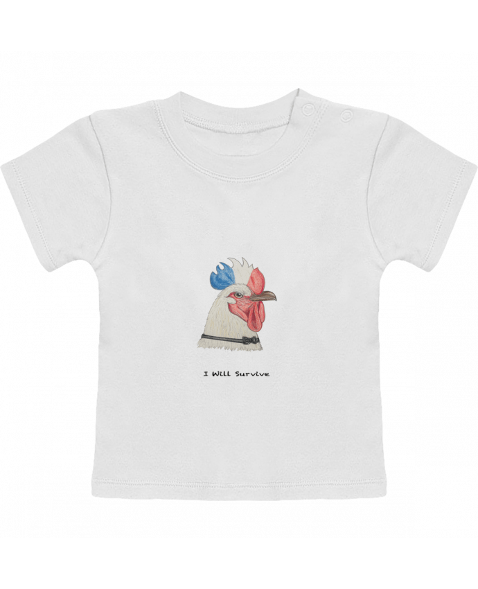 T-Shirt Baby Short Sleeve I WILL SURVIVE manches courtes du designer La Paloma
