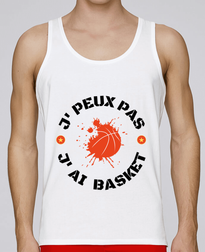 Débardeur homme je peux pas j' ai basket par Fridaé 100% coton bio