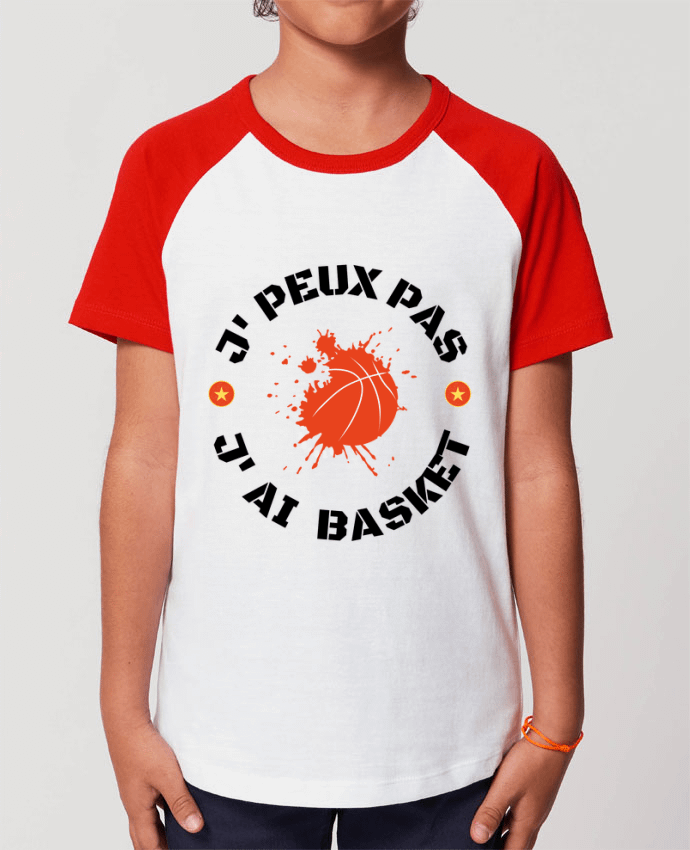 T-shirt Baseball Enfant- Coton - STANLEY MINI CATCHER je peux pas j' ai basket Par Fridaé