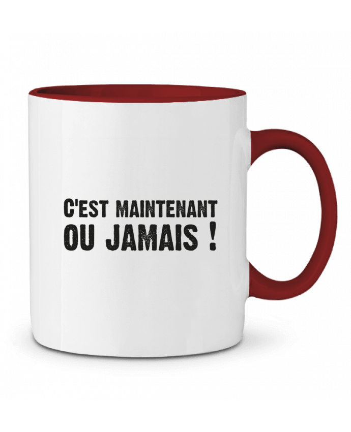 Mug bicolore C'EST MAINTENANT OU JAMAIS ! berth99