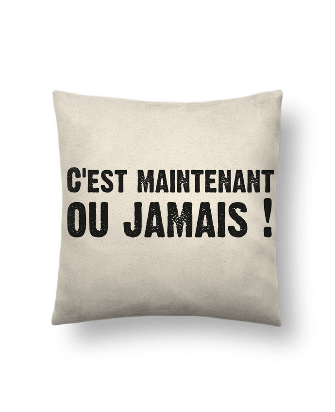 Coussin suédine C'EST MAINTENANT OU JAMAIS ! par berth99