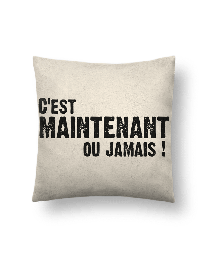 Coussin suédine C'EST MAINTENANT OU JAMAIS ! par berth99