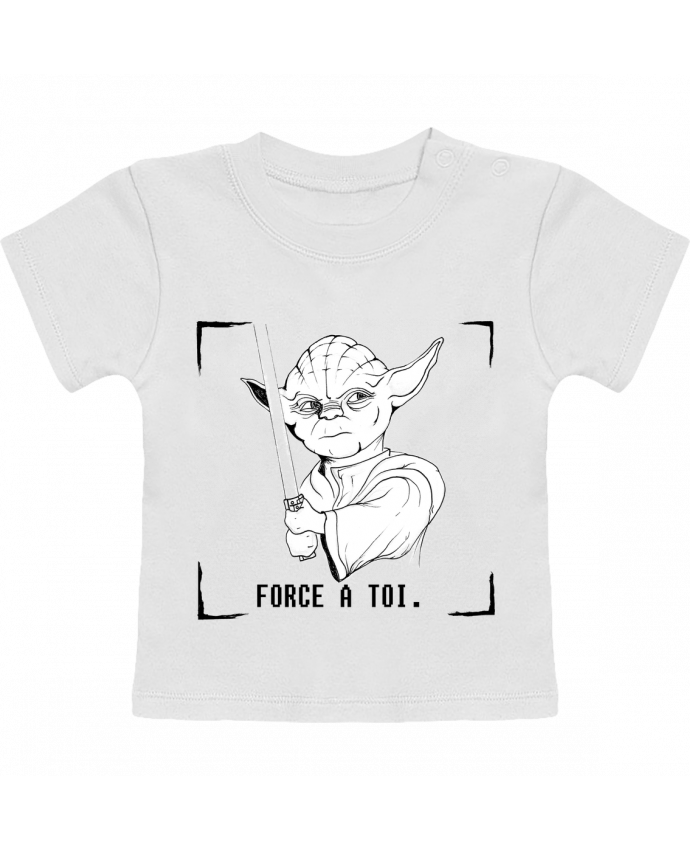 T-Shirt Baby Short Sleeve Maître Yoda manches courtes du designer Paulo Makesart