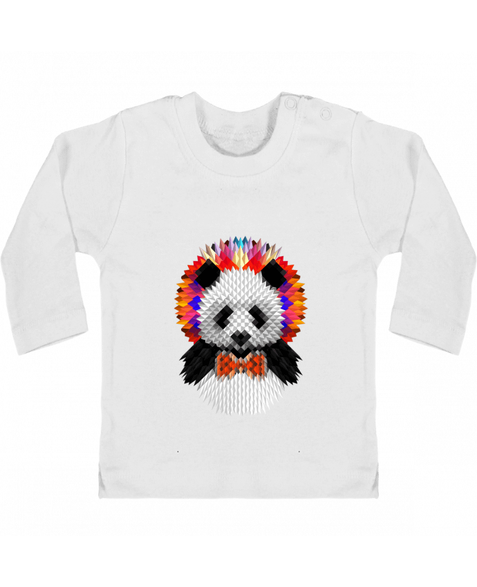 Camiseta Bebé Manga Larga con Botones  Panda manches longues du designer ali_gulec