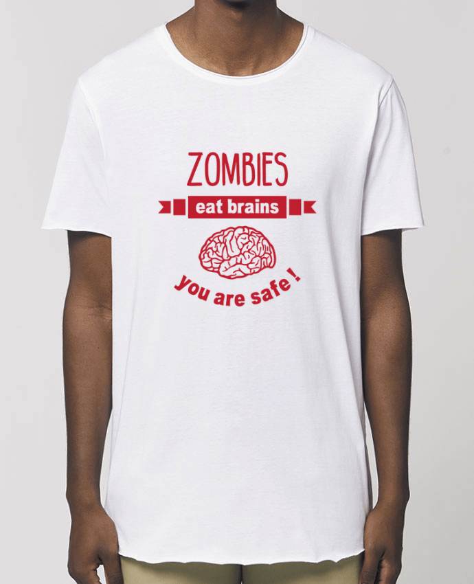 Tee-shirt Homme Zombies eat brains, you are safe ! Par  tunetoo