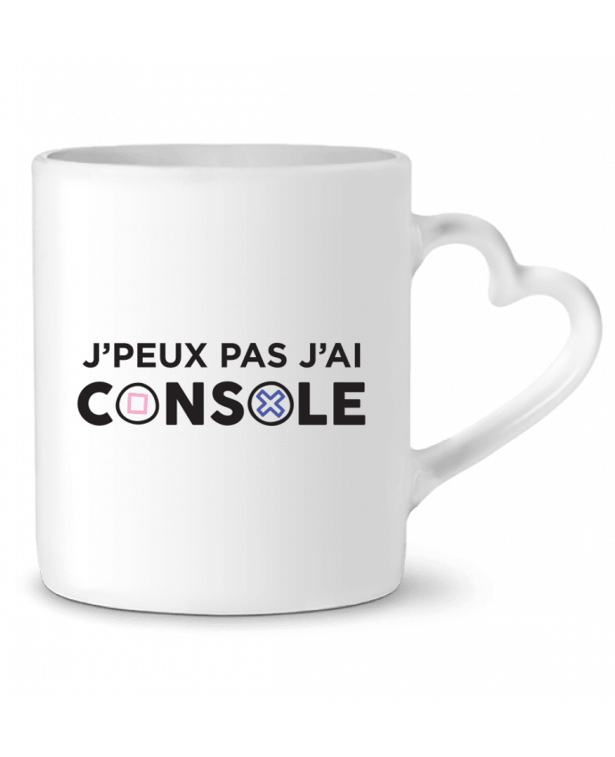 Mug coeur J'peux pas j'ai console par tunetoo