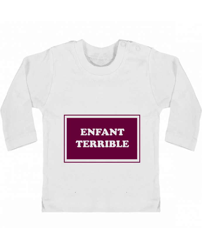 Baby T-shirt with press-studs long sleeve Enfant terrible manches longues du designer tunetoo