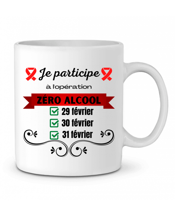 Mug  Je participe à l'opération zéro alcool par Cheerocki