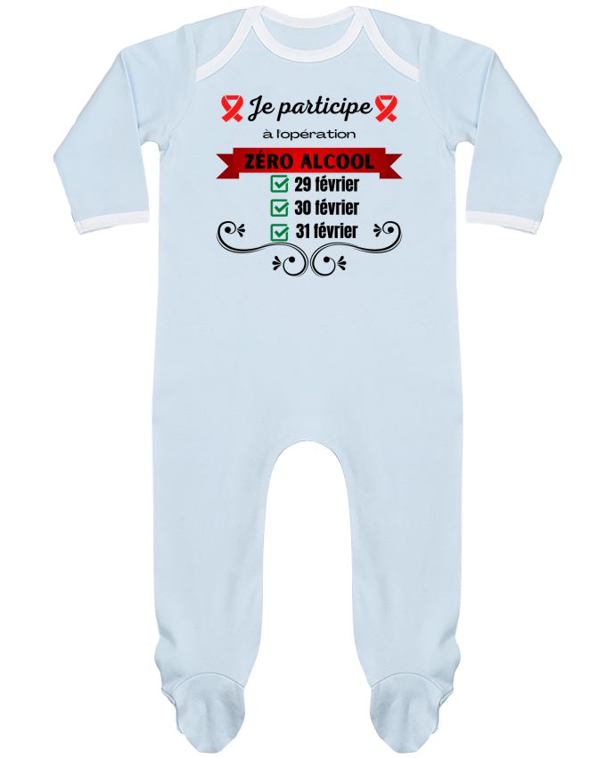 Body Pyjama Bébé Je participe à l'opération zéro alcool par Cheerocki