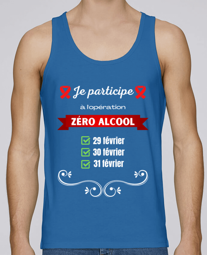 Débardeur homme Je participe à l'opération zéro alcool v2 par Cheerocki 100% coton bio