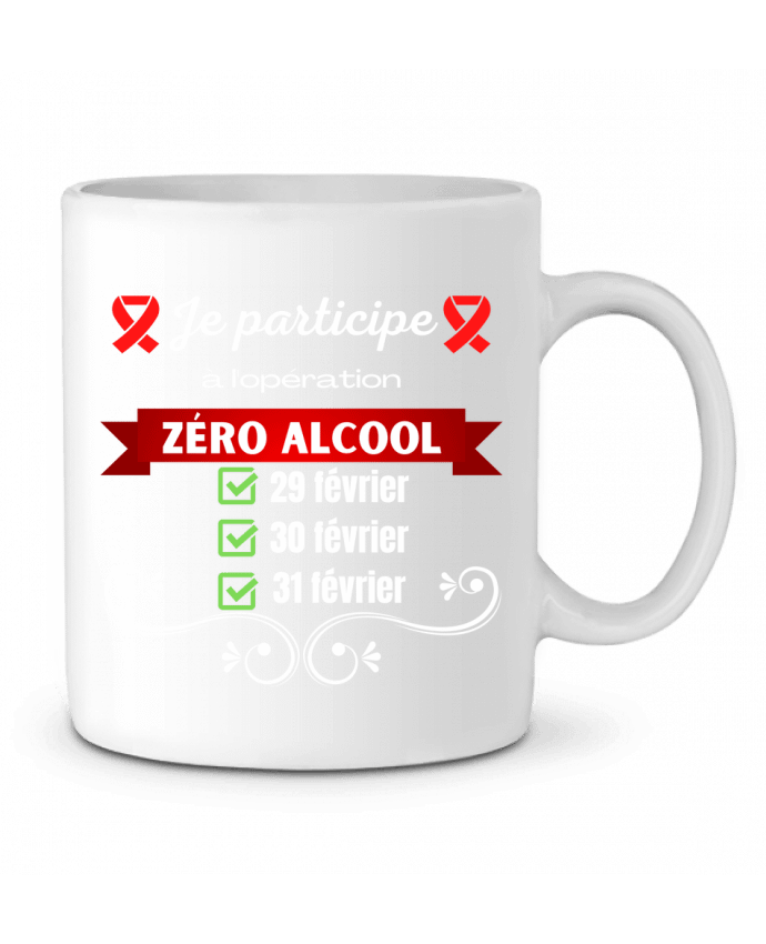 Mug  Je participe à l'opération zéro alcool v2 par Cheerocki