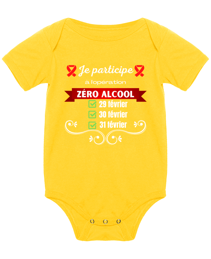 Body bébé Je participe à l'opération zéro alcool v2 par Cheerocki