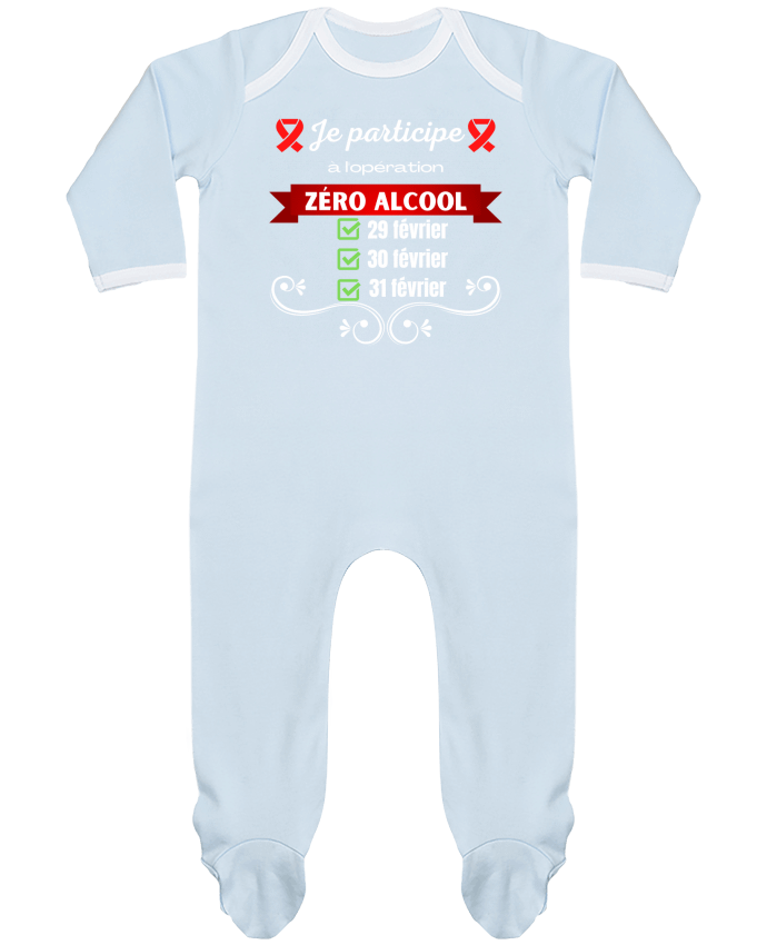 Body Pyjama Bébé Je participe à l'opération zéro alcool v2 par Cheerocki