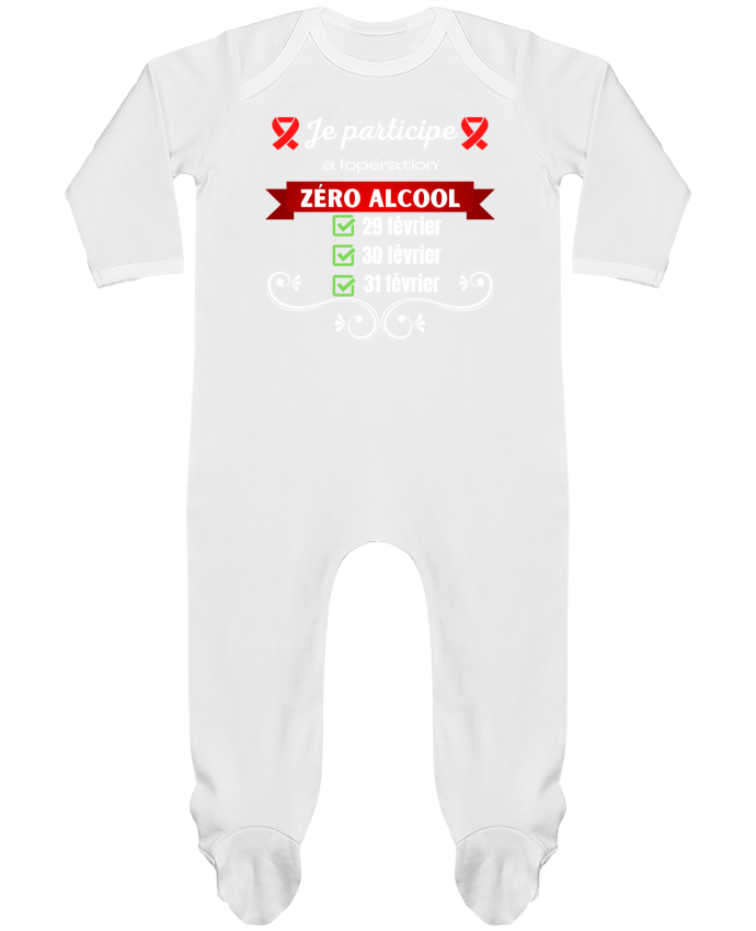 Body Pyjama Bébé Je participe à l'opération zéro alcool v2 par Cheerocki