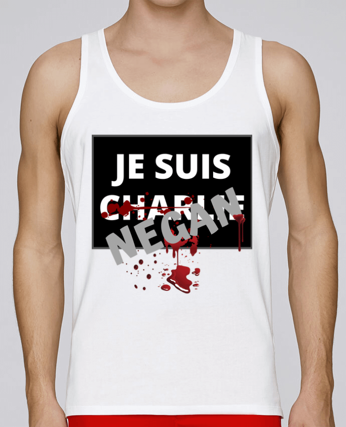 Débardeur homme Je suis Charlie Negan par Cheerocki 100% coton bio