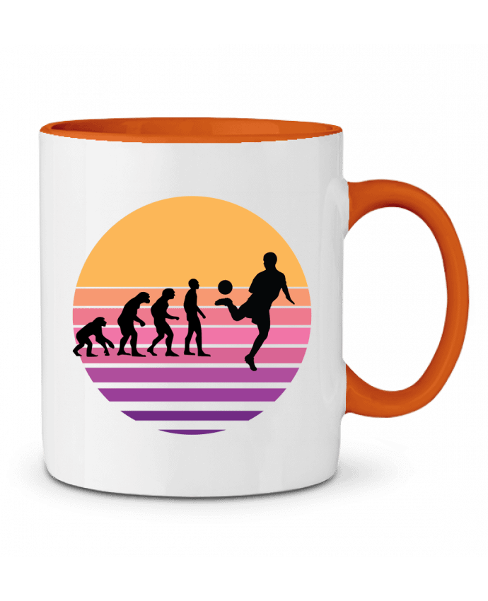 Mug bicolore Evolution de l'homme FOOTBALL Cheerocki