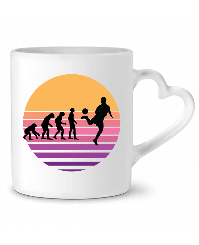 Mug coeur Evolution de l'homme FOOTBALL par Cheerocki