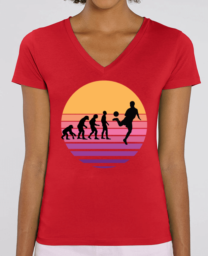 Tee-shirt femme Evolution de l'homme FOOTBALL Par  Cheerocki