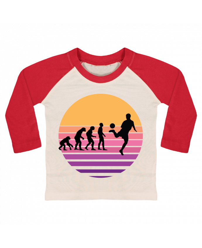 Tee-shirt Bébé Baseball ML Evolution de l'homme FOOTBALL par Cheerocki