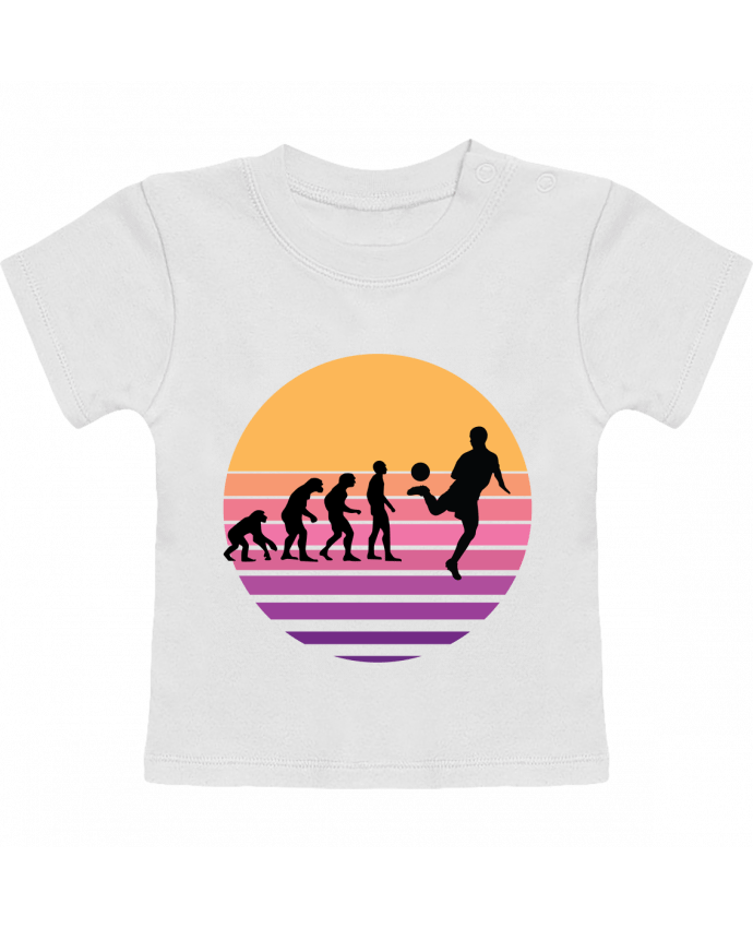 T-shirt bébé Evolution de l'homme FOOTBALL manches courtes du designer Cheerocki