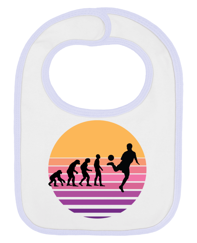 Bavoir bébé uni Evolution de l'homme FOOTBALL par Cheerocki