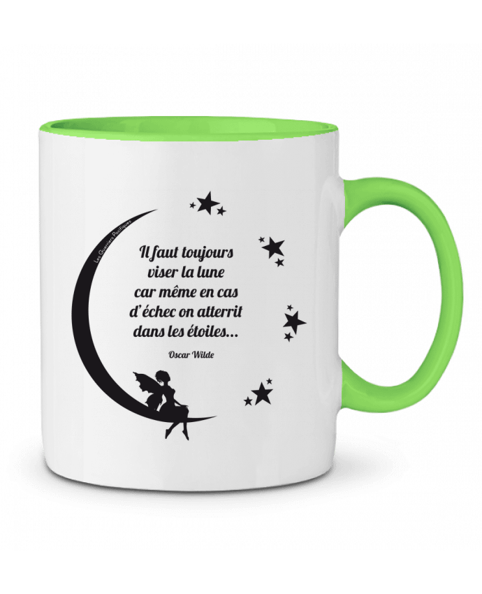 Mug bicolore Toujours viser la lune... Les Guerriers Pacifiques