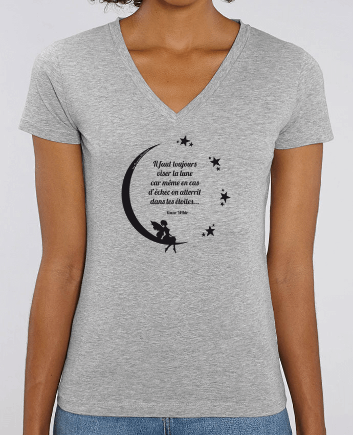 Tee-shirt femme Toujours viser la lune... Par  Les Guerriers Pacifiques