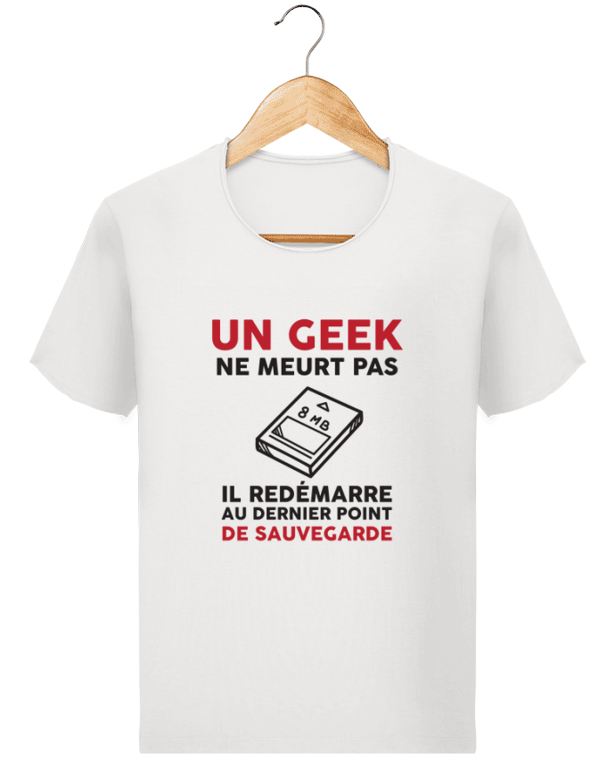  T-shirt Homme vintage Un geek ne meurt pas par tunetoo