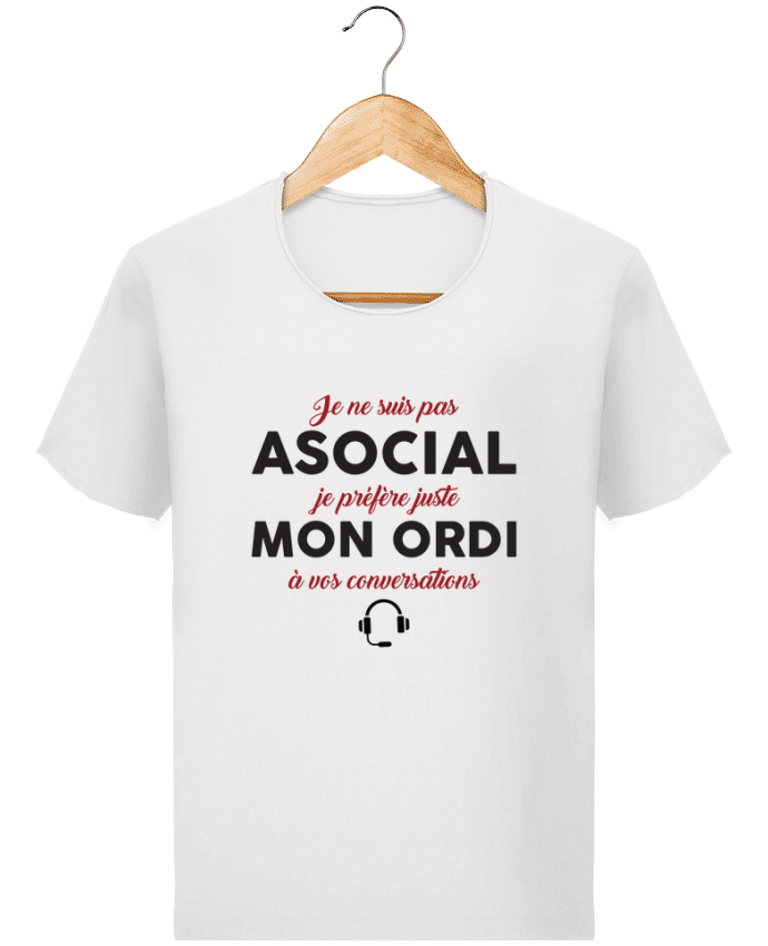  T-shirt Homme vintage Je préfère mon ordi par tunetoo