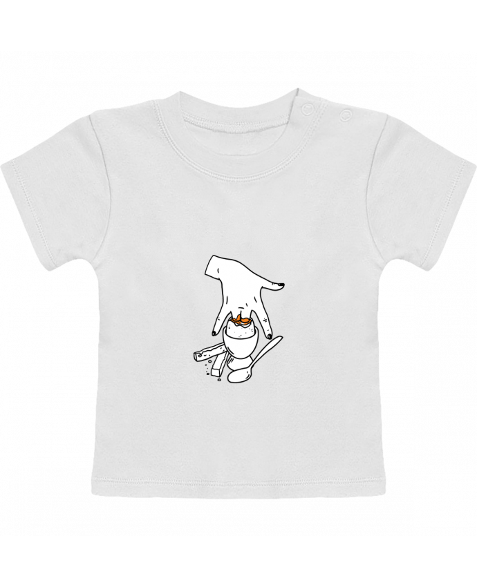 Camiseta Bebé Manga Corta Super mouillette ou qui viole un oeuf viole un boeuf manches courtes du designer tattoo