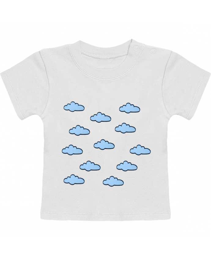 Camiseta Bebé Manga Corta Nuages bleus manches courtes du designer SuzonCreations