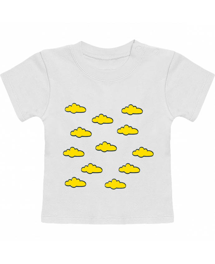 Camiseta Bebé Manga Corta Nuages jaunes manches courtes du designer SuzonCreations