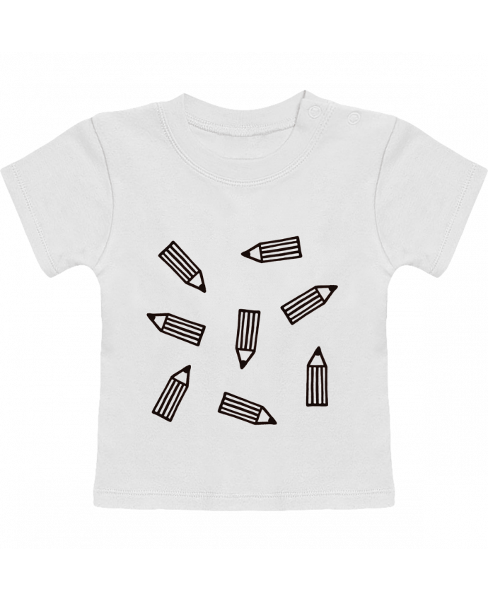 T-Shirt Baby Short Sleeve Crayons manches courtes du designer SuzonCreations