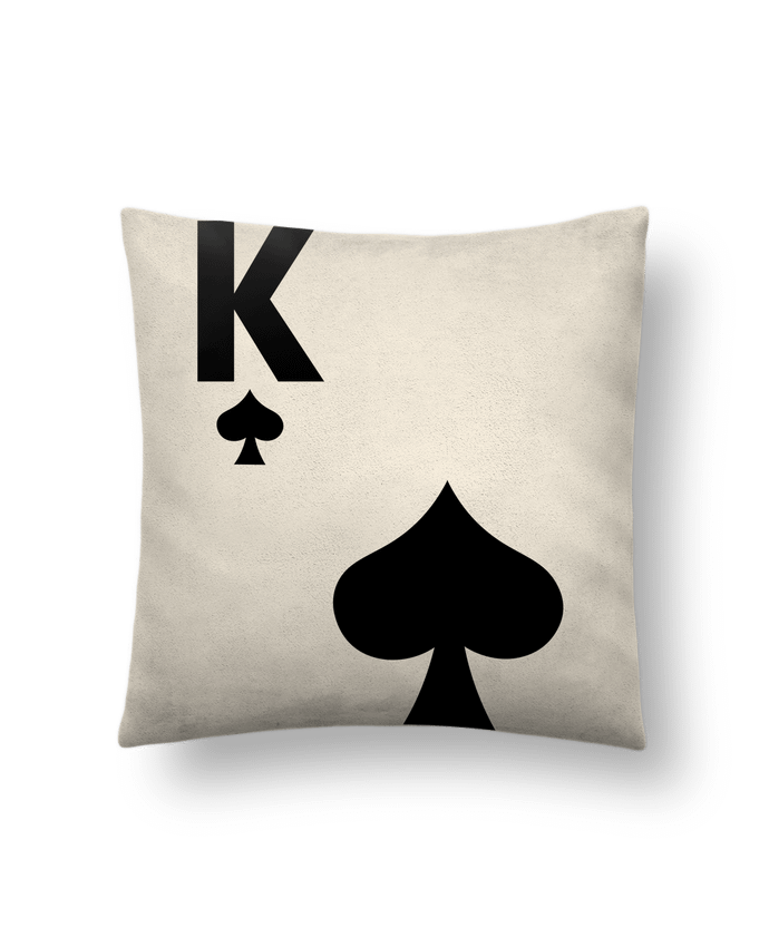 Coussin suédine Le Roi de trèfle - Idée cadeau par IPUAL