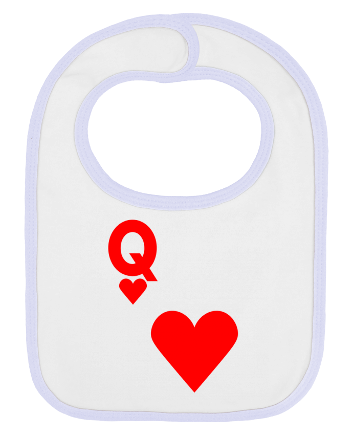 Bavoir bébé uni La Dame de coeur - Idée cadeau par IPUAL