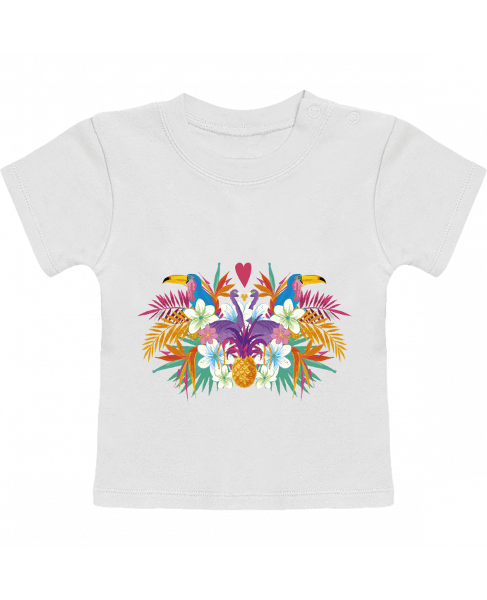 T-Shirt Baby Short Sleeve Tropical Summer 2 manches courtes du designer IDÉ'IN