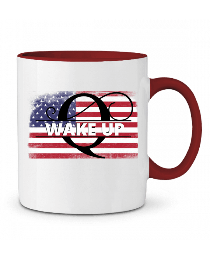 Mug bicolore QAnon USA wake up Cheerocki