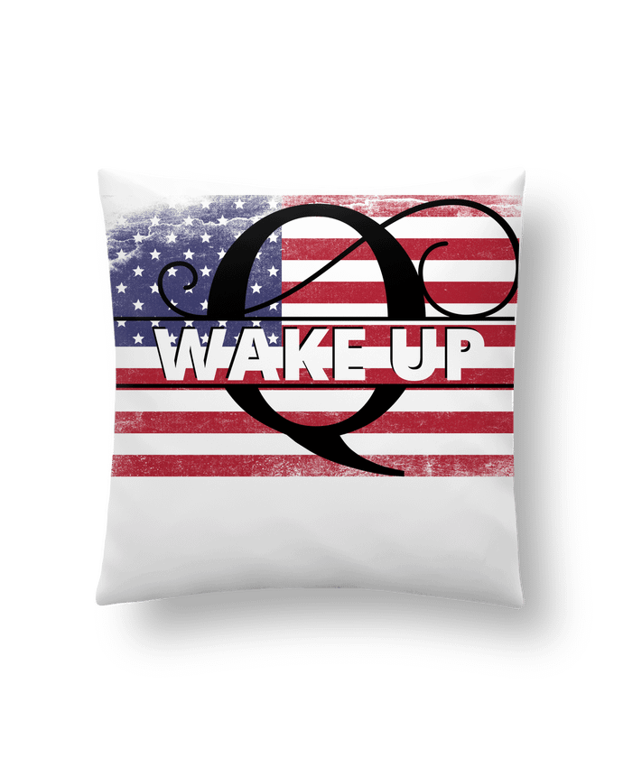 Coussin QAnon USA wake up par Cheerocki