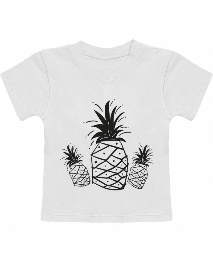 T-shirt bébé CRAZY PINEAPPLE manches courtes du designer IDÉ'IN
