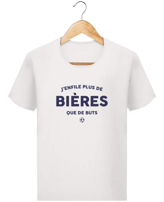  T-shirt Homme vintage J'enfile plus de bières que de buts par tunetoo