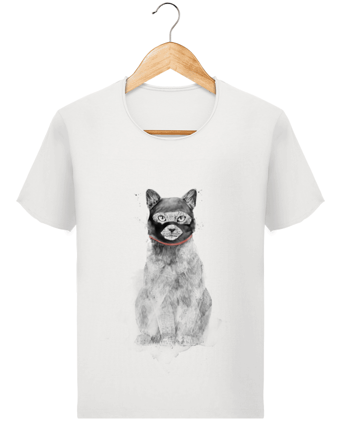  T-shirt Homme vintage Masked cat par Balàzs Solti