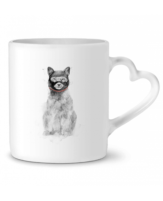 Mug coeur Masked cat par Balàzs Solti