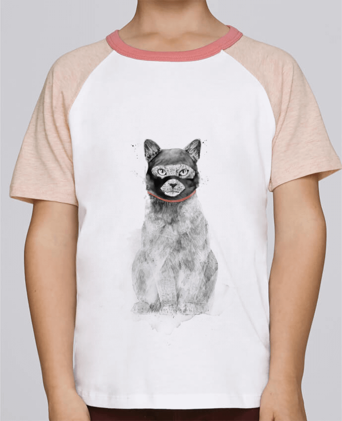 T-shirt enfant Baseball Masked cat par Balàzs Solti