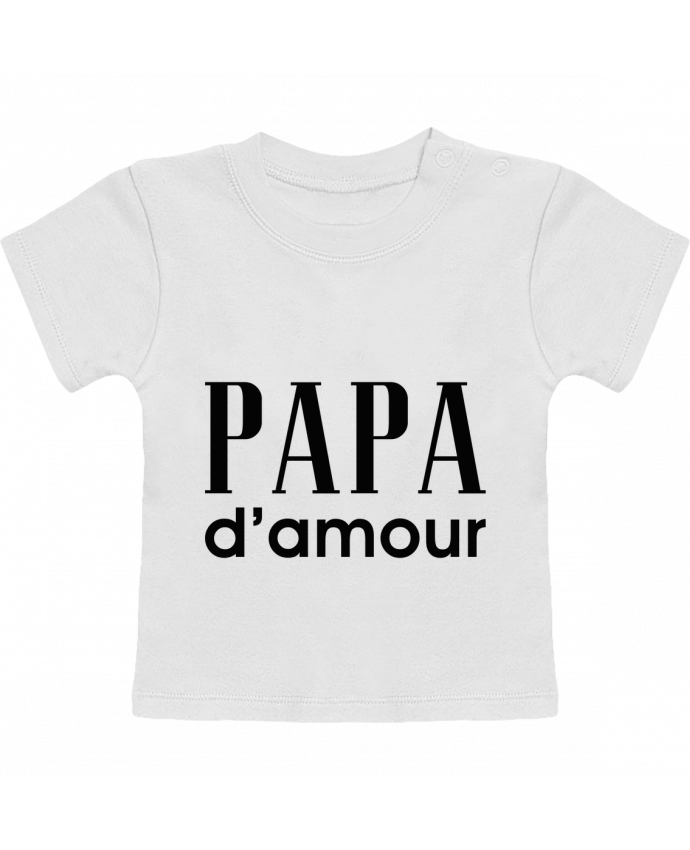 Camiseta Bebé Manga Corta Papa d'amour manches courtes du designer tunetoo