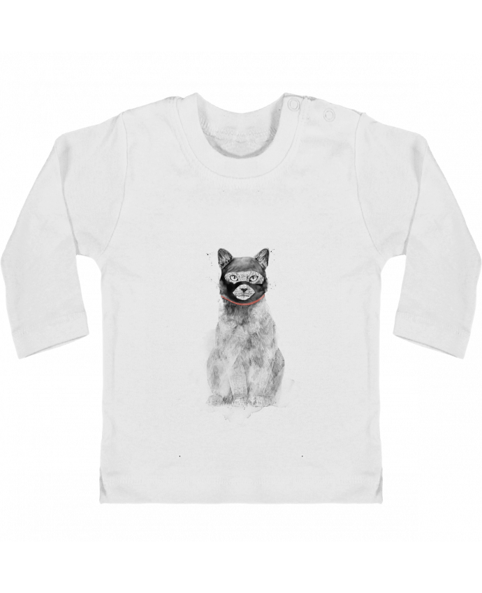 T-shirt bébé Masked cat manches longues du designer Balàzs Solti