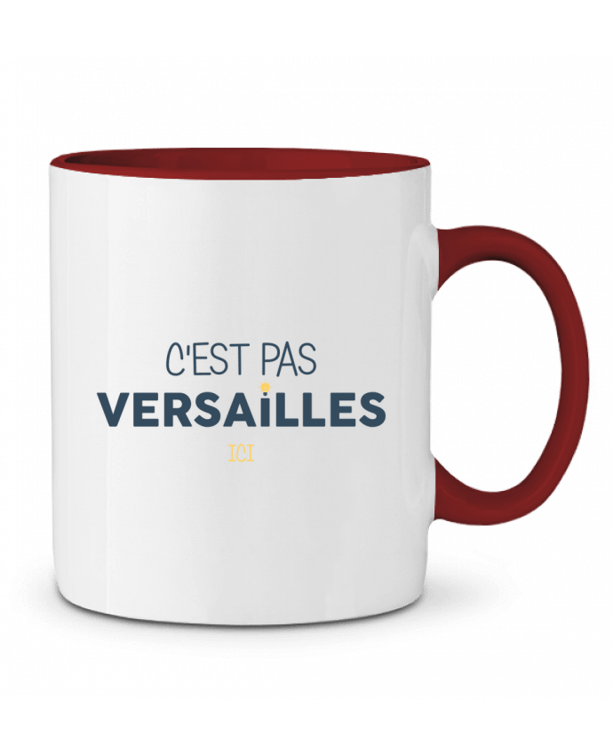 Mug bicolore C'est pas Versailles ici tunetoo