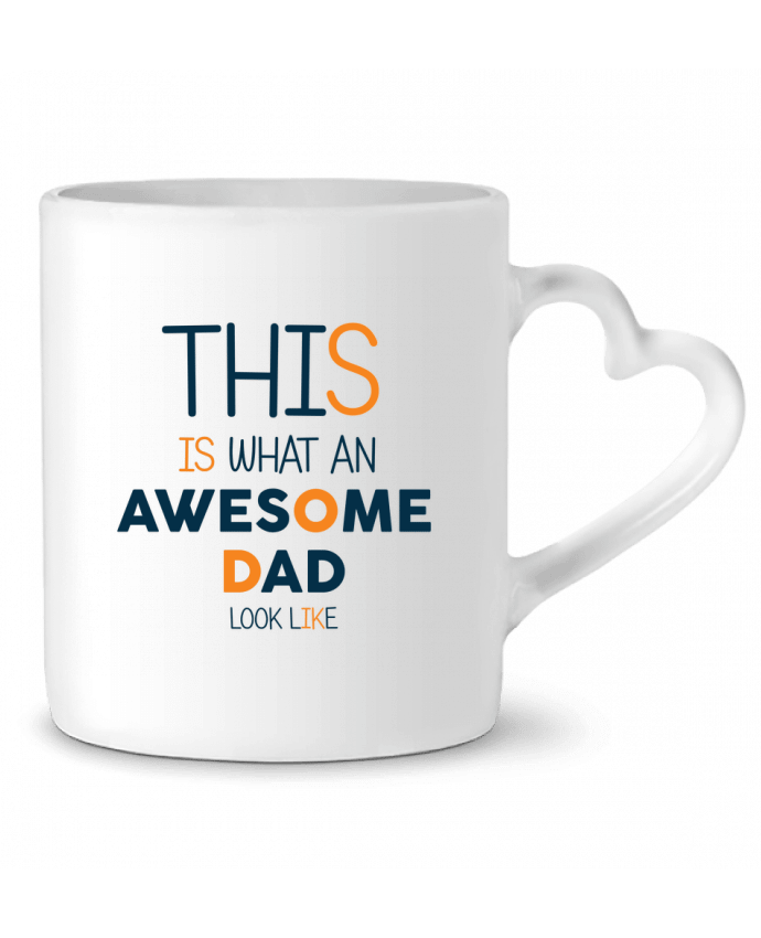 Mug coeur This is what an awesome dad look like par tunetoo