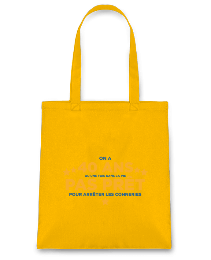 Tote Bag cotton On a 40 ans qu'une fois dans la vie - Anniversaire by tunetoo