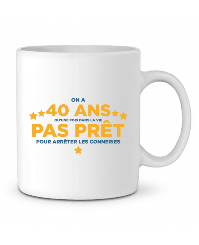 Taza Cerámica On a 40 ans qu'une fois dans la vie - Anniversaire por tunetoo